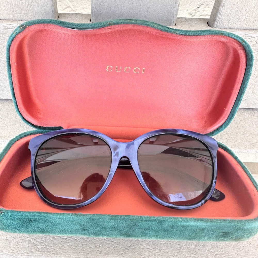 Gucci blue sunglasses